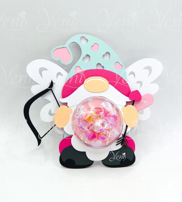 Cupid Gnome candy holder - For 3 sizes - Svg and Studio files