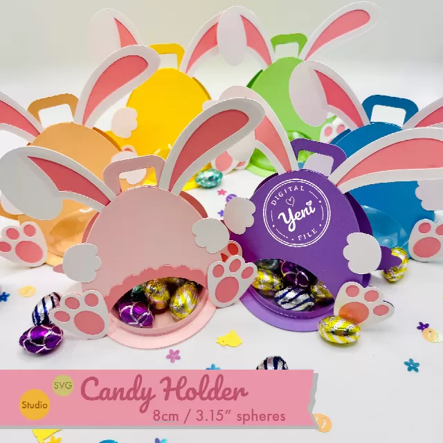 Bunny Egg Candy Holder for Easter - SVG and Studio files