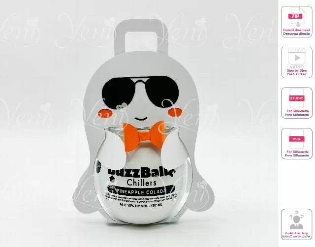 Boy Ghost Buzzballz holder - SVG (cricut or scanandcut)- Studio (Silhouette) / Digital File