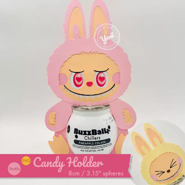 Labubus Buzzballz holder - Svg and Studio files