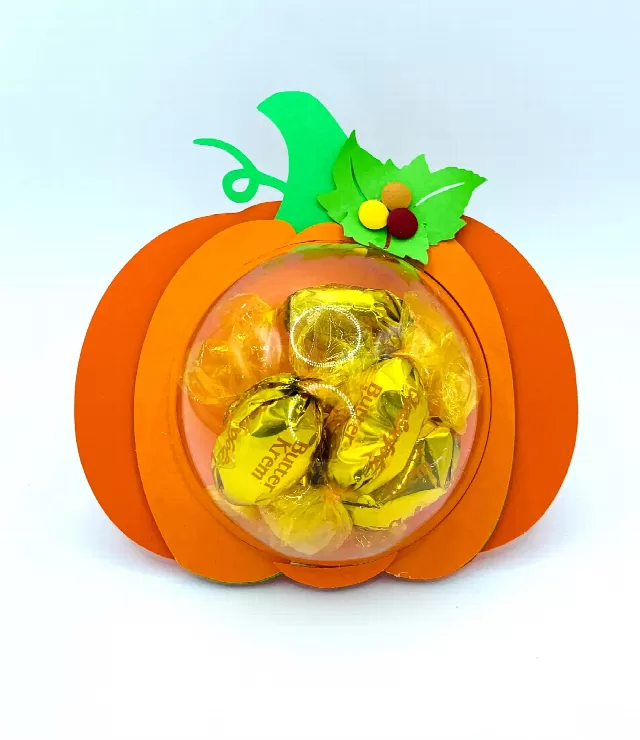 Pumpkin candy holder - For 4 sizes - Svg and Studio files