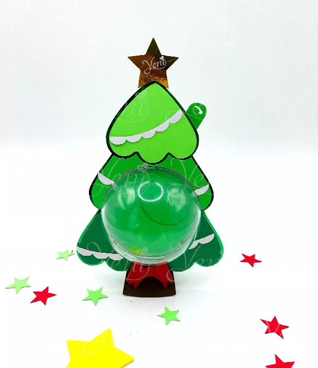 Christmas Tree candy holder - For 4 sizes - Svg and Studio files