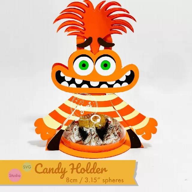 Anxiety Candy Holder - For 8cm / 3.15” Sphere - Svg and Studio files