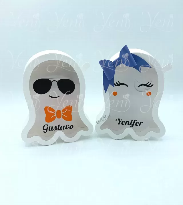 Ghost couple Candy Box - Svg and Studio files