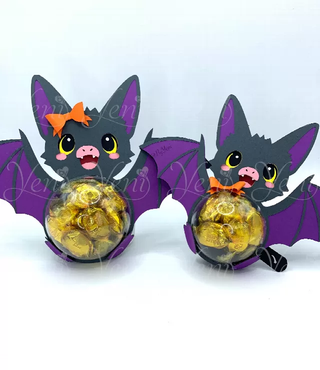 Bat candy holder - For 4 sizes - Svg and Studio files