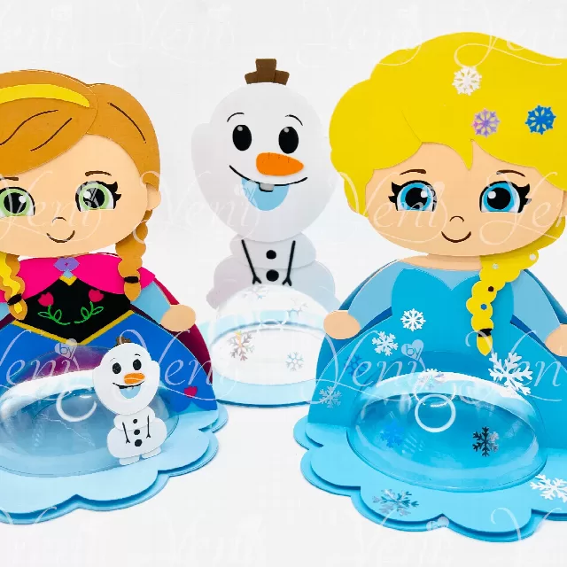 Princess candy holders - For 8cm / 3.15" Sphere - Svg and Studio files
