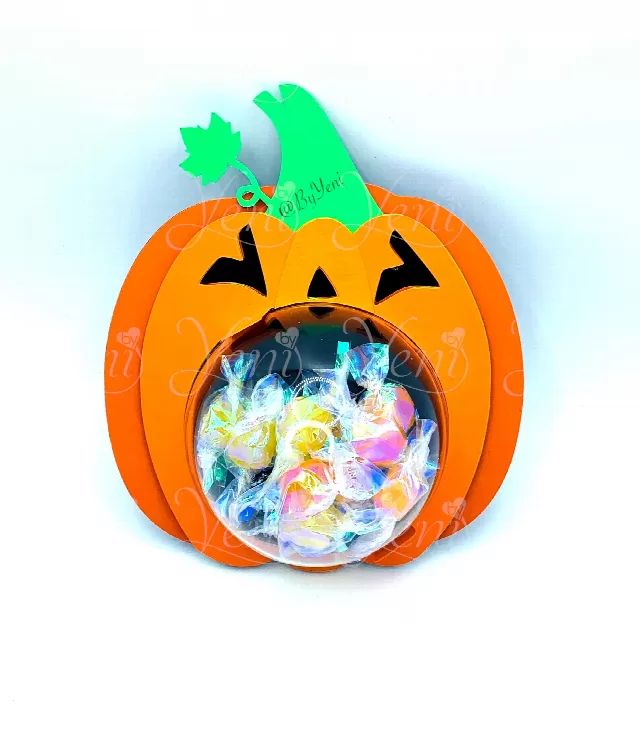 Pumpkin candy holder - For 8cm / 3.15" Sphere - Svg and Studio files