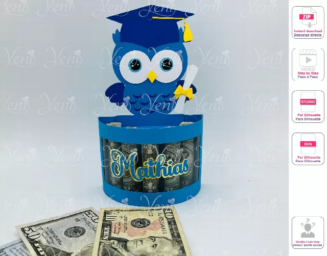 Owl Money Holder - Svg and Studio files