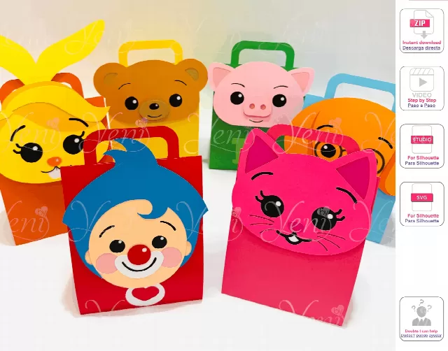 Plim Plim candy bag Pack - Svg and Studio files