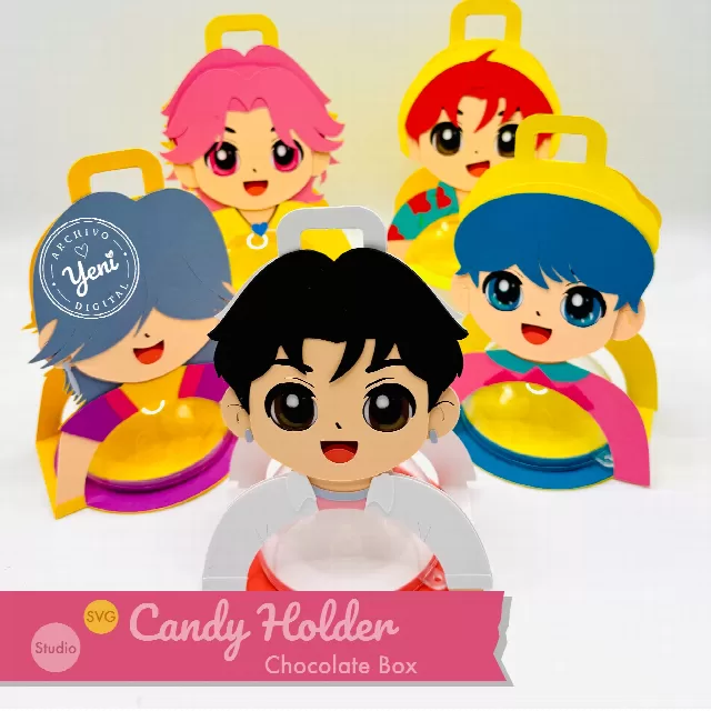 Saja Boys K-pop candy holder - For 8cm / 3.15” Sphere - Svg and Studio Files