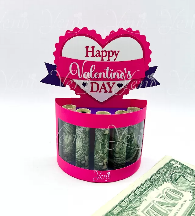 Happy Valentine's Day Money Holder - Svg and Studio files