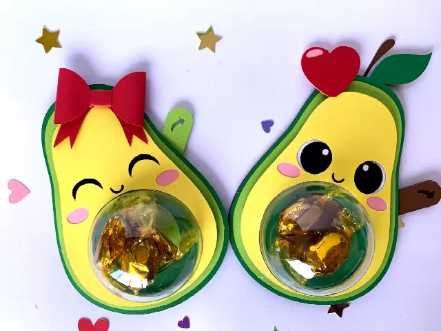 WITH OPENING MECHANISM couple Valentines Avocados - for 4 sizes domes - Digital Files - Valentines Day - candy - svg -studio - Layers gift