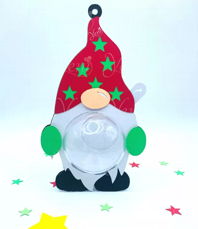Christmas gnome candy holder - For 4 sizes - Svg and Studio files