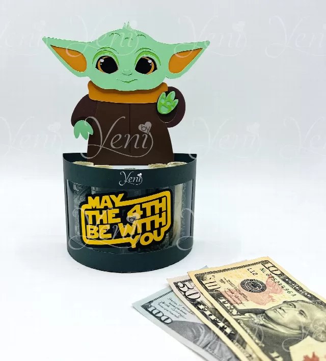 Grogu Money Holder - Svg and Studio files