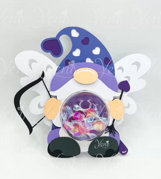 Cupid Gnome candy holder - For 4 sizes - Svg and Studio files