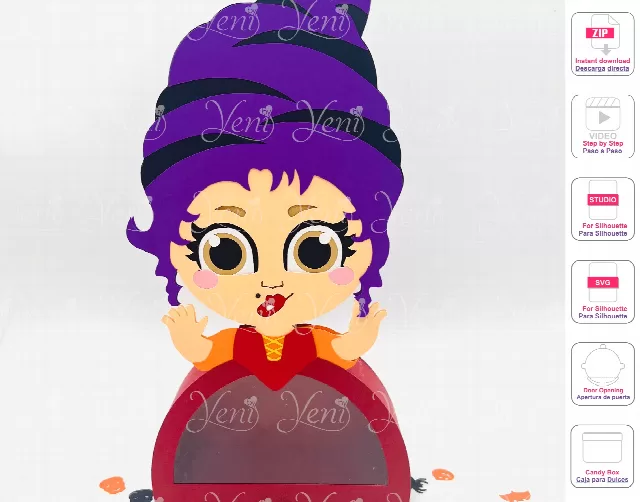 Mary Candy Box - Svg and Studio files