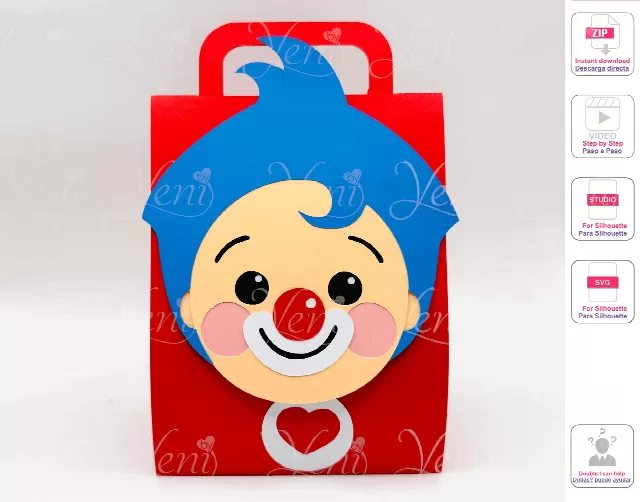 Plim Plim candy bag - Svg and Studio files