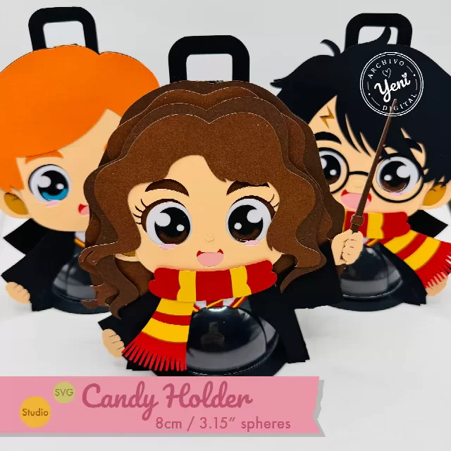 Harry Potter Pack Candy Holder - for 8cm/ 3.15" Sphere - SVG & Studio Cut Files