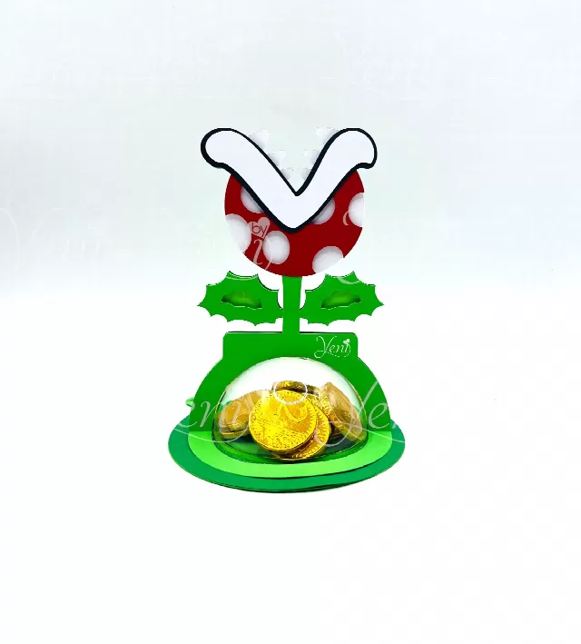 Piranha Flower candy holder - For 8cm / 3.15" Sphere - Svg and Studio files