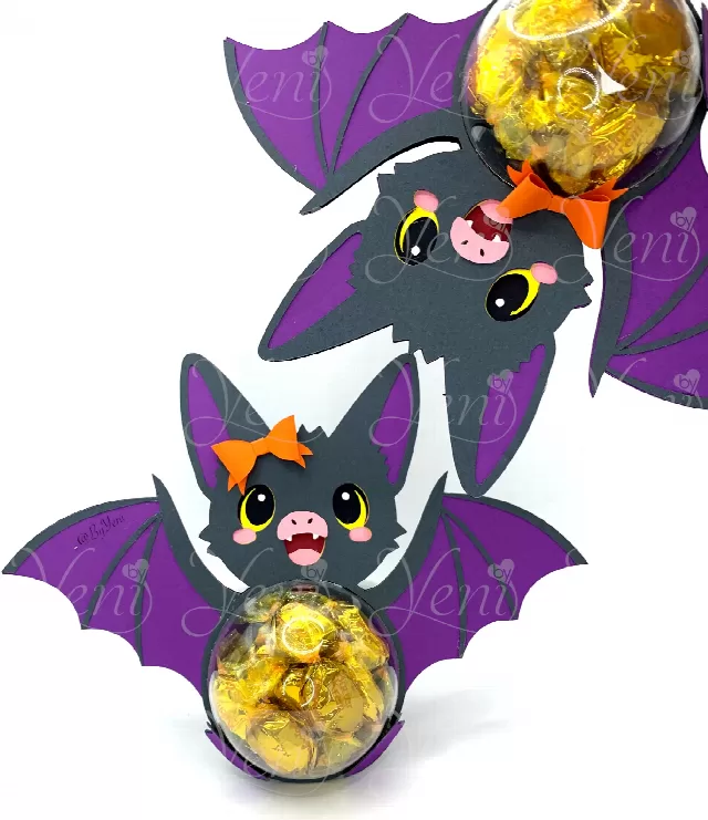 Bat candy holder - For 4 sizes - Svg and Studio files