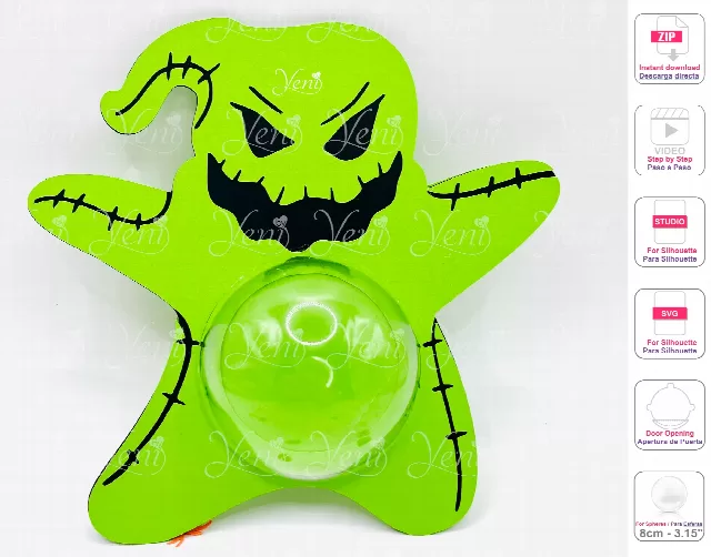 Oogie Boogie candy holder - For 8cm / 3.15" Sphere - Svg and Studio files
