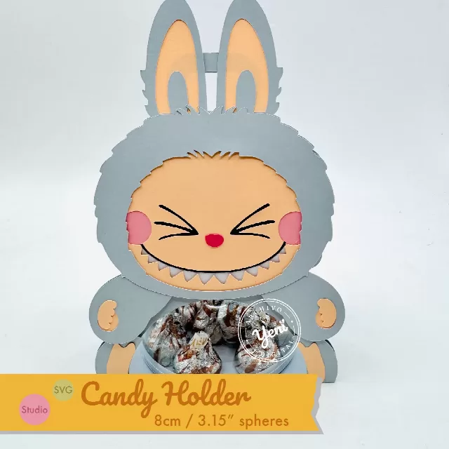 Hehe candy holder - For 8cm / 3.15” Sphere - Svg and Studio files