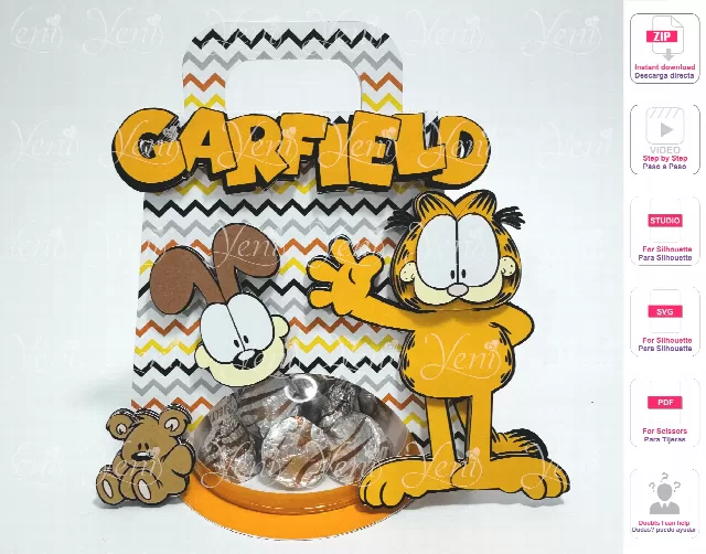 Garfield Multi Holder - For 8cm / 3.15” Sphere - Svg and Studio files