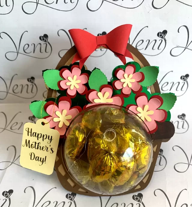 Basket candy holder - For 4 sizes - Svg and Studio files